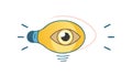 EyeShaped Light Bulb Visionary Idea, vector design Generative AI Royalty Free Stock Photo