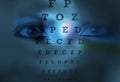 Eye chart test eye vision Royalty Free Stock Photo