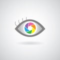 Eye shutter icon design