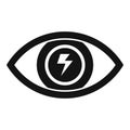 Eye sigh view icon simple vector. Insight data curiosity
