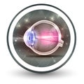 Eye sight round shape icon