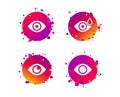 Eye signs. Eyeball with water drop symbols. Vector Royalty Free Stock Photo