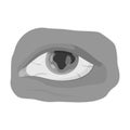 Eye single icon in monochrome style.Eye, vector symbol stock illustration web. Royalty Free Stock Photo