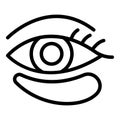 Eye skin patch icon outline vector. Face mask