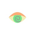 Eye spiral iridology icon. Simple color vector elements of alternative medicine icons for ui and ux, website or mobile application