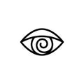 Eye spiral iridology icon. Simple line, outline vector elements of alternative medicine icons for ui and ux, website or mobile