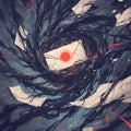 Eye of the Storm: Dark and Mysterious Abstract Artwork Royalty Free Stock Photo