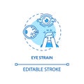 Eye strain concept icon