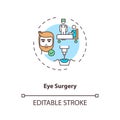 Eye surgery concept icon