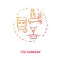 Eye surgery concept icon