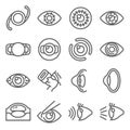 Eye Surgery Ophthalmologist set vector illustration. Contains such icon as Cataract Surgery, Corneal Surgery Royalty Free Stock Photo