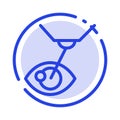 Eye Surgery, Eye Treatment, Laser Surgery, Lasik Blue Dotted Line Line Icon