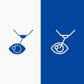 Eye Surgery, Eye Treatment, Laser Surgery, Lasik Line and Glyph Solid icon Blue banner Line and Glyph Solid icon Blue banner