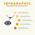 Eye Surgery, Eye Treatment, Laser Surgery, Lasik Solid Icon Infographics 5 Steps Presentation Background