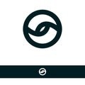 Eye swirl spiral infinity logo symbol design template