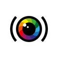 Eye symbol. Concept. Digital vision icon. EPS 10. Royalty Free Stock Photo