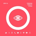 Eye symbol icon with iris. Graphic elements for your design