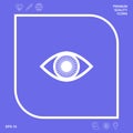 Eye symbol icon with iris. Graphic elements for your design