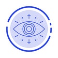 Eye, Symbol, Secret Society, Member, Blue Dotted Line Line Icon