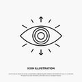 Eye, Symbol, Secret Society, Member, Line Icon Vector