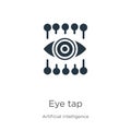 Eye tap icon vector. Trendy flat eye tap icon from augmented reality collection isolated on white background. Vector illustration Royalty Free Stock Photo