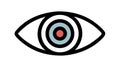 Eye Target Vision Vector Icon, vector design Generative AI Royalty Free Stock Photo