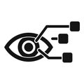 Eye tech overview icon simple vector. Breakdown solitary Royalty Free Stock Photo