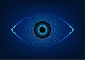 Eye technology abstract background Technology helps to quickly find information or conduct business through the Internet. Dark