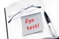 Eye test Royalty Free Stock Photo