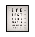 Eye test chart isolated on white background, ophthalmology, healthcare