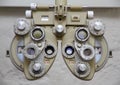 Eye test - Opitician's Equipment Royalty Free Stock Photo