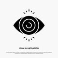 Eye Test, Search, Science solid Glyph Icon vector Royalty Free Stock Photo