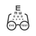 Eye Test Vector Icon, Ophthalmology icon