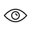 Eye thin line vector icon Royalty Free Stock Photo