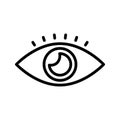 Eye thin line vector icon Royalty Free Stock Photo
