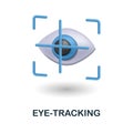 Eye-Tracking icon. 3d illustration from neuromarketing collection. Creative Eye-Tracking 3d icon for web design Royalty Free Stock Photo