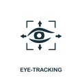 Eye-Tracking icon. Monochrome simple Neuromarketing icon for templates, web design and infographics Royalty Free Stock Photo