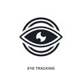 eye tracking isolated icon. simple element illustration from artificial intellegence concept icons. eye tracking editable logo Royalty Free Stock Photo