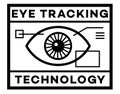 Eye Tracking isolated on white sign , badge, stamp