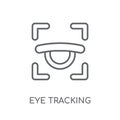 Eye tracking linear icon. Modern outline Eye tracking logo conce
