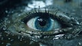 Eye of the Unknown, Surreal Creepy Eye in the Mud That Never Stops Watching You, Generative AI
