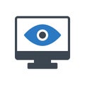 Eye  vector glyph colour icon Royalty Free Stock Photo