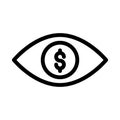 Eye thin line vector icon Royalty Free Stock Photo