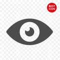 Eye vector icon. Graphic eye concept. Minimalistic style. Flat design isolated. For mobile applications ophthalmologist pharmacy Royalty Free Stock Photo