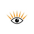 Eye vector icon. Open eye icon vector illustration isolated