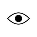 Eye vector icon. Open eye icon vector illustration isolated