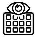 Eye virus scam icon outline vector. Fraud network Royalty Free Stock Photo