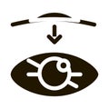 Eye Vision Contact Lens Biomaterial glyph icon