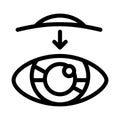 Eye Vision Contact Lens Biomaterial Vector Icon