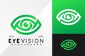 Eye Vision with Leaf Logo Design Vector illustration template Royalty Free Stock Photo